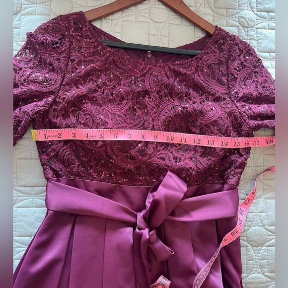 Alex Evenings Sequin Lace High-Low Cocktail Dress NWT - Picture 10 of 16